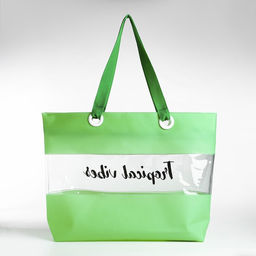 Сумка пляжная Tropical vibes, 50*35*11 см, зелёный цвет - Nazamok фото 5