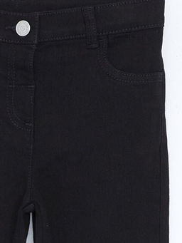 Beli Lastikli K?z ?ocuk Jean Pantolon