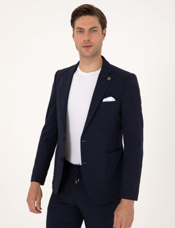 Lacivert Extra Slim Fit Tak_m Elbise