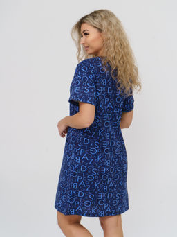 891 Футболка- Туника "Темно-синий"