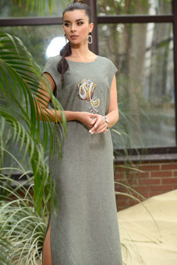 Платье Galean Style 802.1 хаки  фото 3