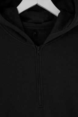 Teen Bordo Kapusonlu Kal?n Ici Polarl? Yar?m Pat Fermuarl? Cepli Orme Sweatshirt TWOAW26SW00160 - Trendyolmilla фото 12