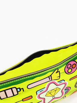 Цена за 2 шт. Косметичка на молнии для бассейна, большая, с ручкой, с принтом, жёлтая