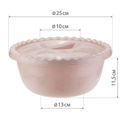Миска круглая 3л. с крышкой арт.М1316