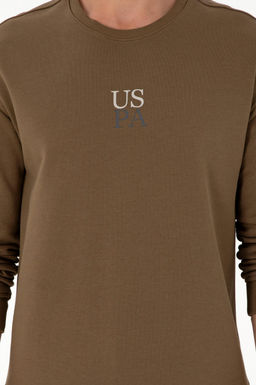 Мужской базовый свитшот цвета хаки Неожиданная скидка в корзине - U.s. polo assn фото 6
