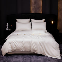 Комплект постельного белья Однотонный Сатин Премиум на резинке OCPR005 180*200*30;160*200*30;140*200*30 Евро 4 Наволочки