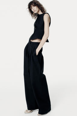 ZW COLLECTION DARTED TROUSERS