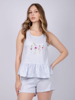 Пижама "Сирена" серая, трикотаж