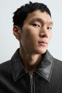 QUILTED FAUX LEATHER JACKET