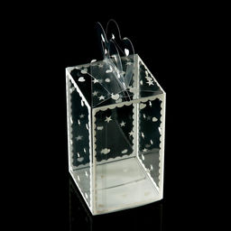 Цена за 5 шт. Складная прозрачная коробка из PVC, для упаковки подарков, Сердце, 12?7?7 см