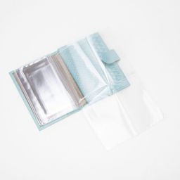 Обложка для автодокументов и паспорта на кнопке, цвет голубой - Textura фото 5