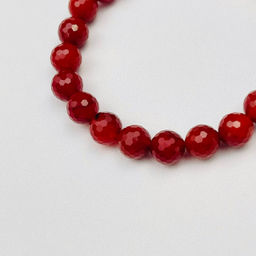 Браслет из Сердолика со вставкой "Сердце" 18 см