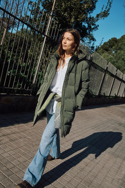 SEMI-LONG RUBBERISED WINDPROOF ANORAK