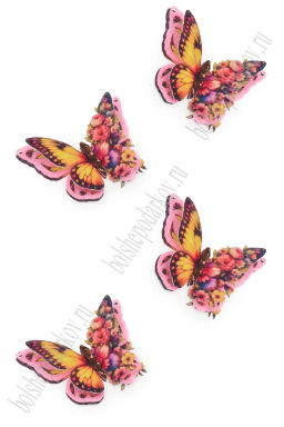 Лазерная вырубка из фетра "Бабочка" 5 см (10 шт) №36