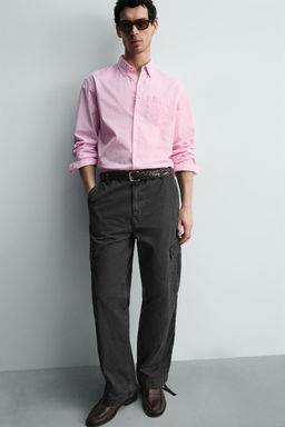PANTAL?N CARGO RELAXED FIT LAVADO / Petr?leo - Zara фото 6
