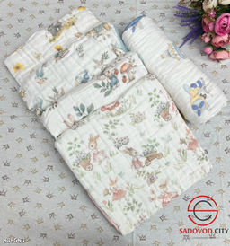 Муслиновое одеяло-плед для малышей