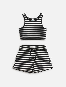 ACOOLA / Набор детский для девочек ((1)майка и (2)шорты) Durian_set черная полоска