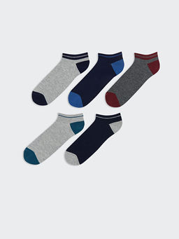 Renk Bloklu Erkek Patik ?orap 5li