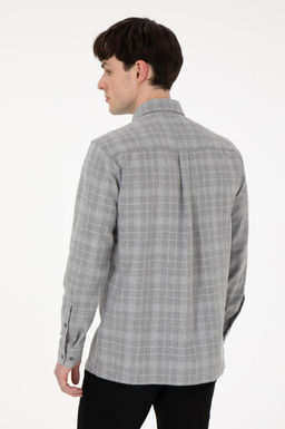 Мужская серая рубашка с длинным рукавом Неожиданная скидка в корзине - U.s. polo assn фото 5