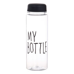 Бутылка для воды My bottle, 500 мл, 19.5×6 см, чехол в комплекте, черная