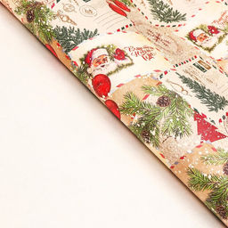 Бумага упаковочная крафт белый Письмо Деда Мороза!, 70 х 100 см,1 лист - UPAK LAND фото 3