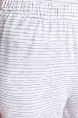 Trendyolmilla Pudra Pamuklu Cizgili Dantelli Ip Ask?l? Orme Pijama Tak?m? THMSS23PT00227 фото 14