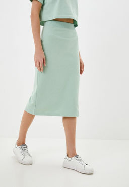 Светло-зеленая юбка-миди
