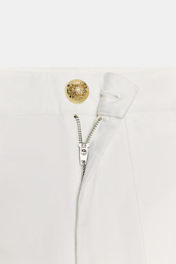 ZW COLLECTION WIDE-LEG COTTON TROUSERS - Zara фото 6
