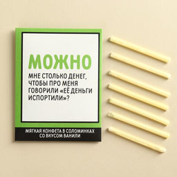 Конфеты сладкие палочки Деньги испортили, в конверте, 7 г.