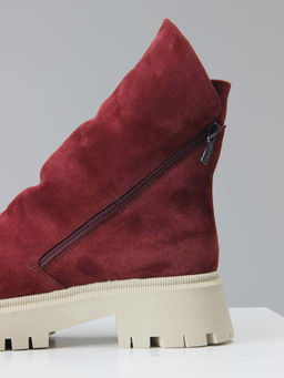 Ботинки 233.2094be. Бордо замша/Шерсть