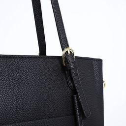 Сумка - шоппер женская на молнии, 2 кармана, 40×13×25 см, чёрная