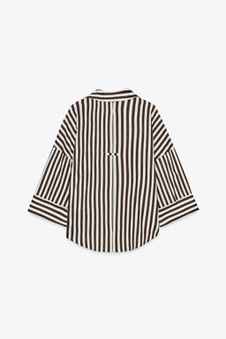 WIDE-SLEEVE LINEN BLEND SHIRT - Zara фото 50