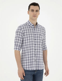 Lacivert Regular Fit Uzun Kollu G_mlek