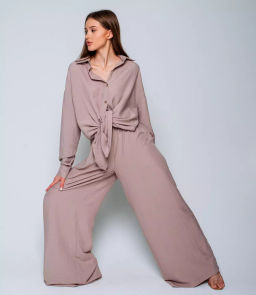 Костюм #ОБШ1342, бежево-розовый - Dommod фото 2