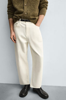 TAPERED WIDE-LEG JEANS - Zara фото 5