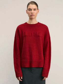 Джемпер из хлопка с декоративной надписью / Zarina  фото 3