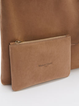 Женский шоппер MAISON DAVID CAROL Артикул 4730681, серо-бежевый  фото 3