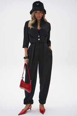 Короткий пиджак Джуди (чёрный) - Эльза фото 5