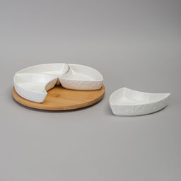 МЕНАЖНИЦА 4 СЕКЦИИ LEFARD FLOWERS STORY НА ДЕР. ПОДСТАВКЕ 25*5,5 СМ 175 МЛ  фото 4