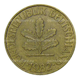 Монета 10 пфеннигов 1982 года D Германия