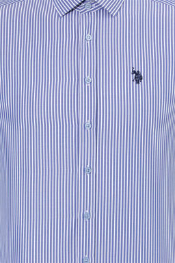 Мужская рубашка сакс в белую полоску Неожиданная скидка в корзине - U.s. polo assn фото 6