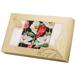 НАБОР САЛФЕТОК ИЗ 4-Х ШТ МАКИ,40Х40СМ,ЧЕРНЫЙ+БЕЛЫЙ, 100