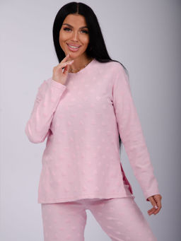 Пижама "Лёгкость 2" розовая, махра