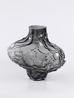 Ваза «Джино», 21×25 см, стекло, чёрная