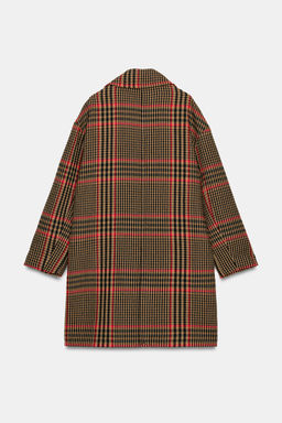 OVERSIZE CHECK COAT - Zara фото 17