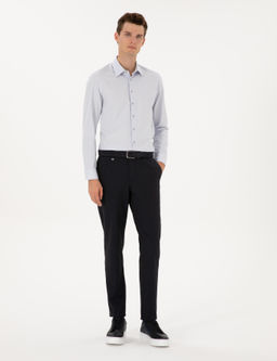 Gri Slim Fit Uzun Kollu G_mlek - Pierre cardin фото 4
