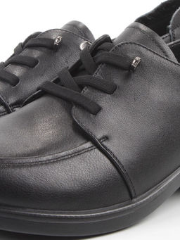 03-YDN15-22 BLACK Полуботинки женские (натуральная кожа)