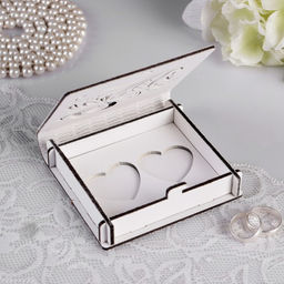 Шкатулка под кольца Хохлома, белый, 10х9,5х2,6 см - Simaland фото 2