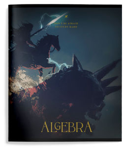 Цена за 2 шт. Тетрадь 48 л. А5 клетка, на скрепке, LOREX DEMONS INSIDE Алгебра мелованный картон, запеча...