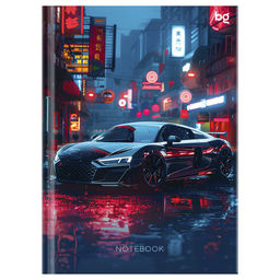 Бизнес-блокнот А6 64л. ЛАЙТ "Sportcar" ("BG", ББ6и64_лм_вл 64780) матовая ламинация, выб. лак